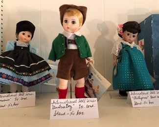Madame Alexander international doll series. Romania, Austrian boy, Philippines.