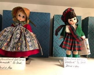 Madame Alexander international doll series. Denmark, Scotland.
