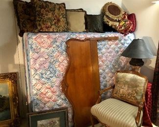 Sealy queen size pillow top mattress and box springs with railing. No rips, stains, or tears.