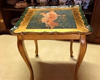 Florentine gilt wood table from Nieman Marcus made in Italy.