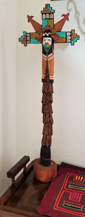 Unique wooden handcarved Native American kachina.