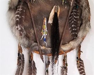 Feathered Native American Wall Hanging. 