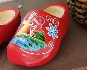 From one of the owners trips red wooden shoes made in Holland.