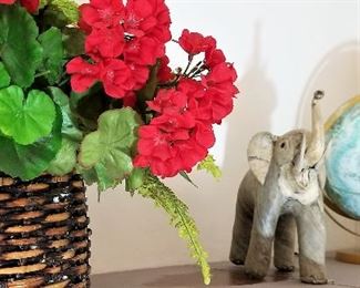 Elephants and Globes and Florals, Oh MY! Did you know that when an elephant's trunk is pointed upwards that means GOOD LUCK?