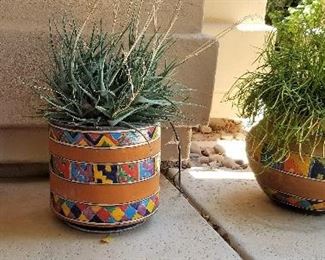 Colorful pots for sale too.