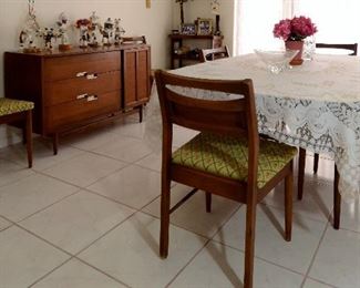 White linen tablecloth belonged to the owner's Aunt Nancy and is at least 100 years old.   