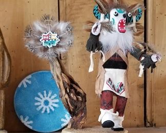 Handcarved Kachina. Many of the items in this home are signed by the artist. The owners traveled the world. Most of the southwest pieces were purchased in the 80's when they moved to Arizona.