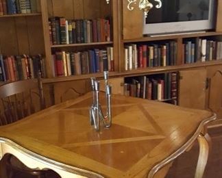 Nice square table w/inlaid top
