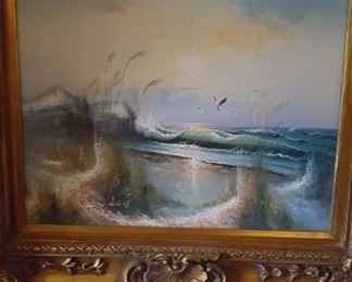 Original oil seascape on cnavas painting