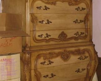 Tall chest of drawers BUY IT NOW $ 125.00
Matching night stand buy it now $ 75.00 each Matching Full headboard - footboard $ 95.00