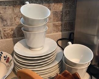 Johnson brothers tea cups and dessert plates