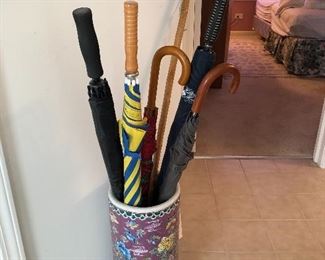 Umbrellas and canes