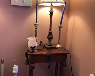 Lamps, Small tables, Candlesticks