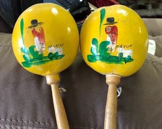 Hand Painted Signed Maracas