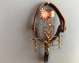 Copper wheat wall hanging