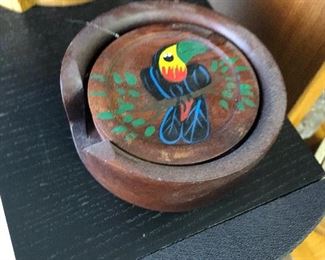 Hand painted coaster set