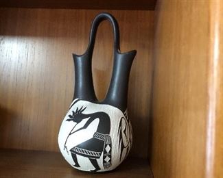 A & V. Lucario Laguna, N.M. signed Wedding Vase