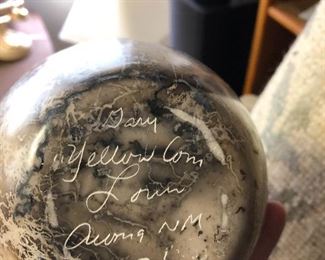 Gary Yellow Corn Signed Horse hair vase