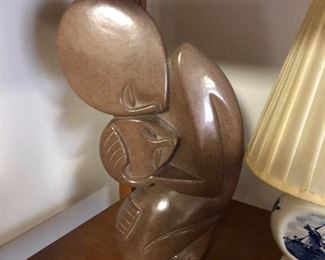 Stone Sculpture the Madonna signed