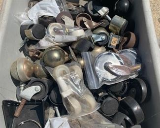Box of Vintage Casters