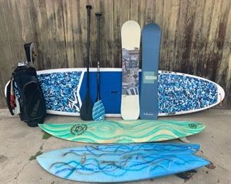 SUP and Surf and Ski and Golf