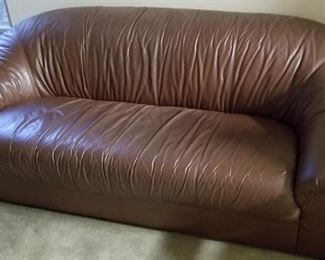 Brown leather sofa $200