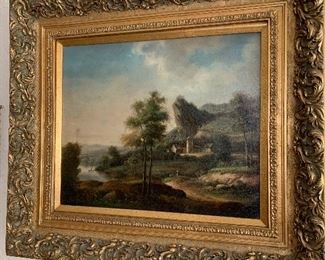 English landscape Oil on canvas Mid 19th C