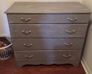 Shabby chic bureau painted gray $85.00