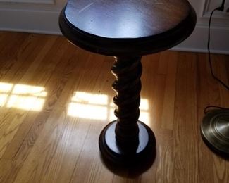 Pair of spindle accent tables