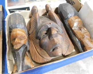 Wooden African masks