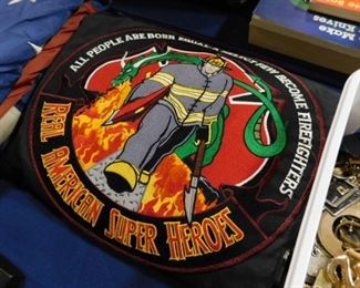 Fireman's jacket with patch