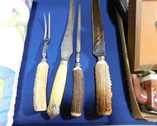 Stag horn knife and fork