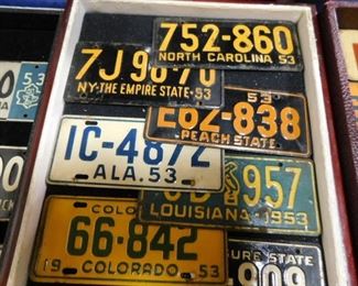Vintage 1950's bicycle license plates