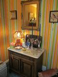 Marble Top Dresser, Arts & Crafts Lamp, Antique Mirror