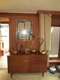 Eames Era Buffet and Brass Swans