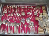 Sterling and Silver Plate Victorian Flatware