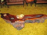 Redwood Burlwood Lace Coffee Table