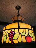 Hand Crafted Hanging Stain Glass Light Fixture