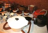 Corningware Server, Dansk Fondue, Glazed Serving and Cooking Pieces