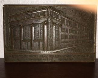 Reserve Loan Life Insurance Company
Brass Plaque