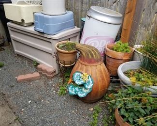 outdoor storage, planters, 