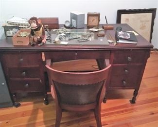 old wood desk