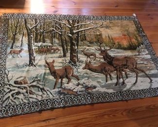 4' x 6' deer tapestry