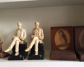 Assorted Bookends, Abraham Lincoln, Owls