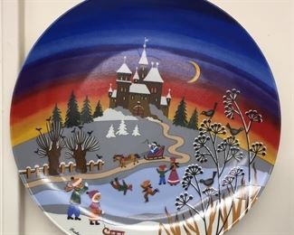Bavarian Hand Painted Season Winter Porcelain so Vibrant