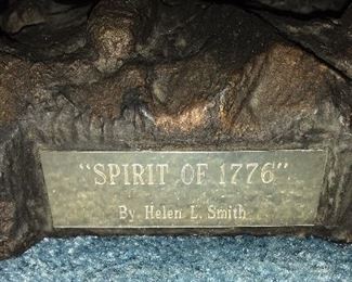 Bronzed Hydrastone Sculpture "Spirit of 1776" Limited Edition by Helen L Smith