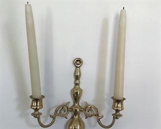 Brass wall candelabra