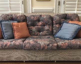 Vintage Lloyd Loom All-Weather wicker sofa