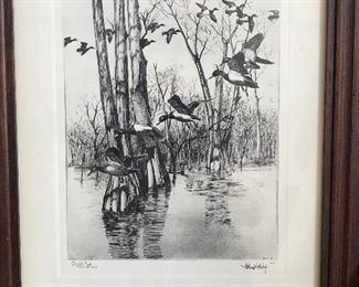 Richard Bishop print 'Flight's End Along the Bayou'