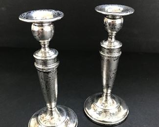 Sterling silver candle sticks